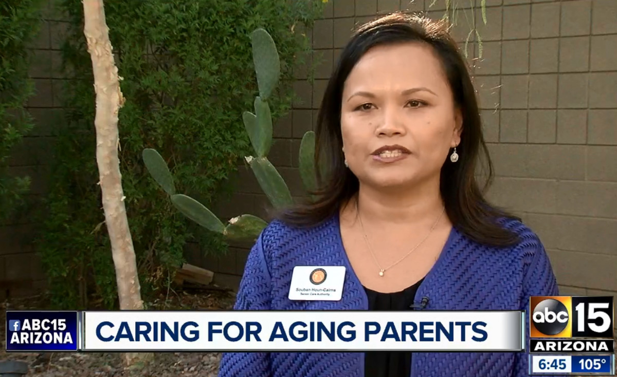 Franchisee Souban Houn-Cairns gives tips on caring for aging parents on ABC-15 TV (ABC) in Phoenix