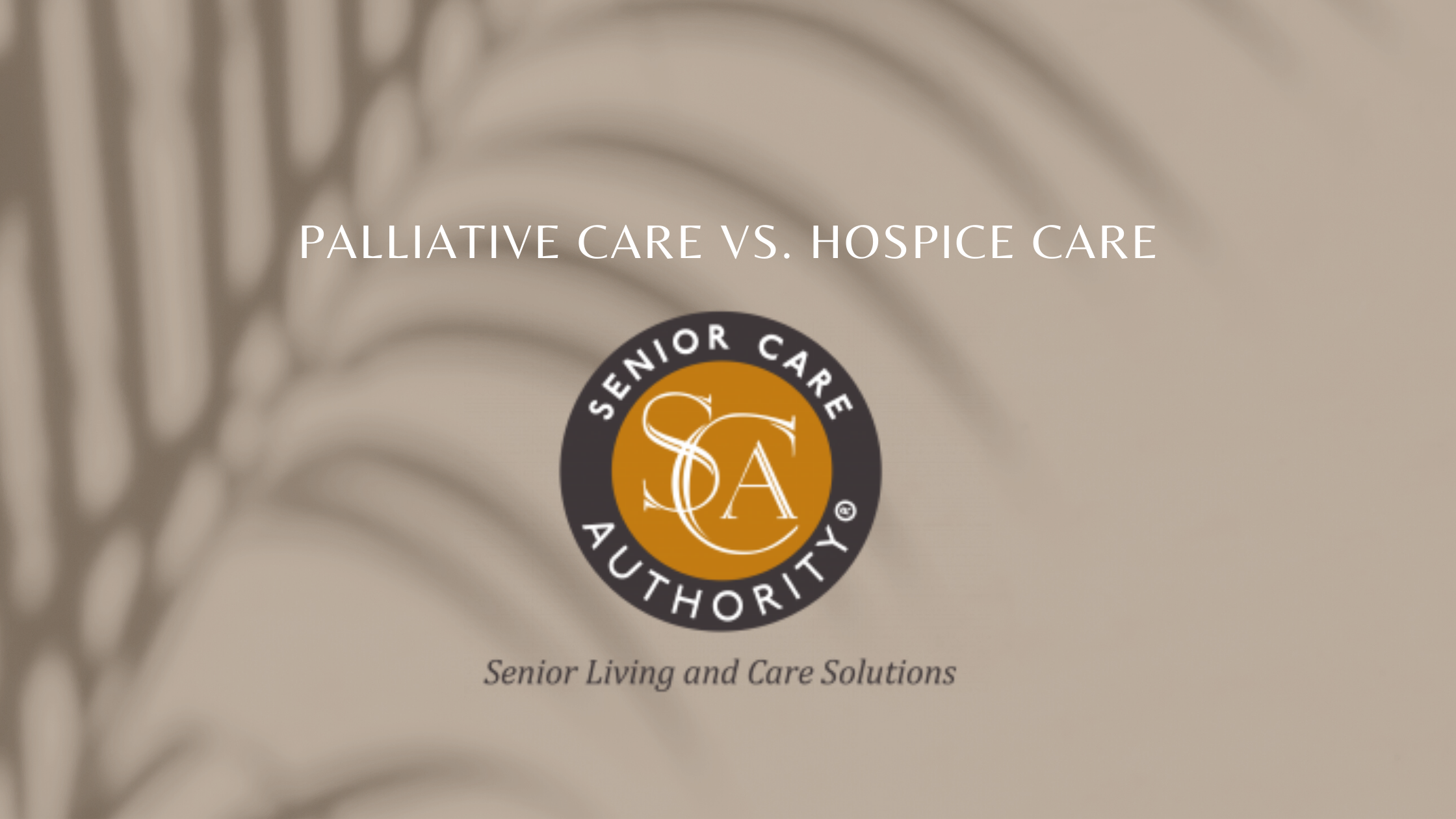 Palliative Care Vs. Hospice